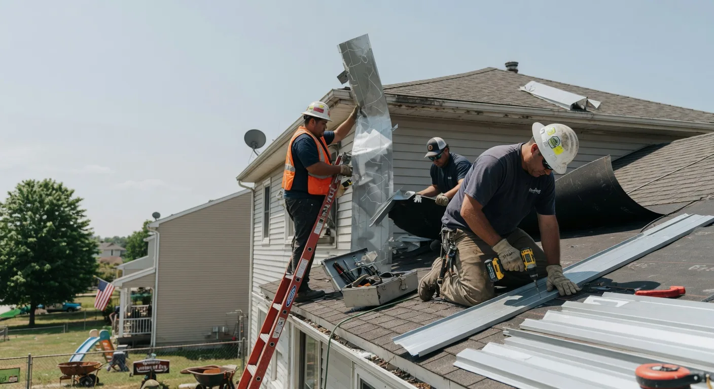 Storm Damage Metal Roof Repair in Truesdale, IA